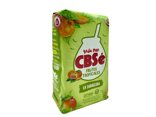 CBSe yerba mate met tropisch fruit – kleurrijke verpakking van 500g