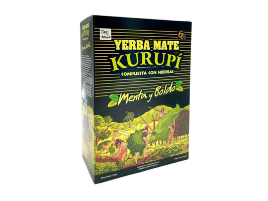 Kurupi yerba mate met munt en boldo – kruidige Paraguayaanse blend van 500g


